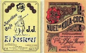 The Spanish Kola-Coca branding labels before Pemberton