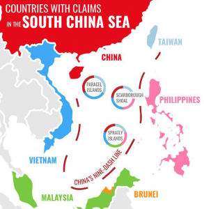 The different countries claiming the different bits. Map- Forbes