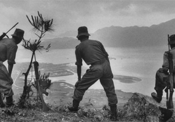 Hong Kong border guards catching illegals from Guangdong before 1980