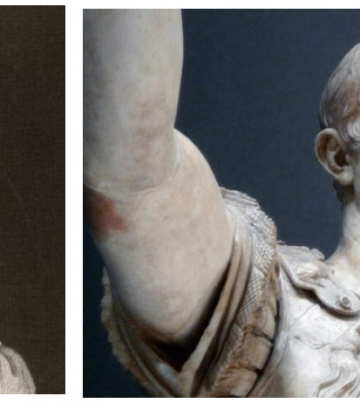 Roman historian Titus Livius (L) was a spin doctor for Emperor Augustus (R)